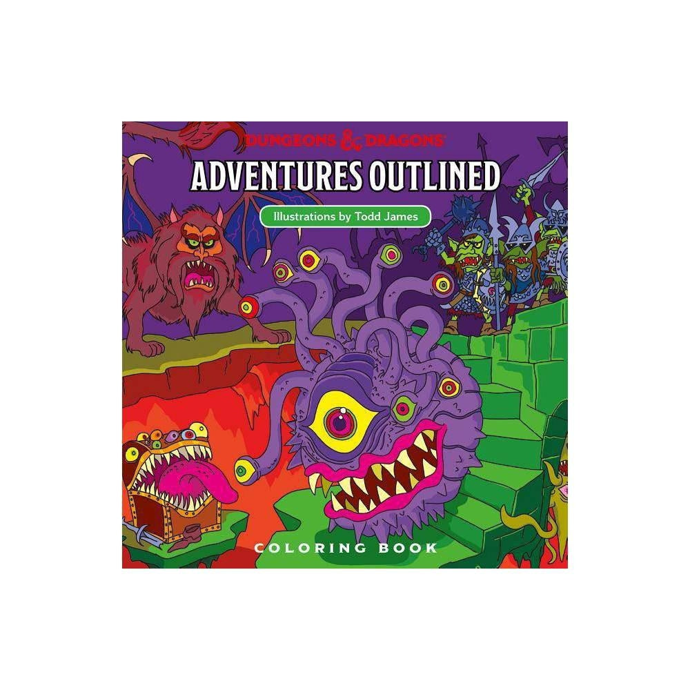 Dungeons & Dragons Adventures Outlined Coloring Book by Wizards RPG Team