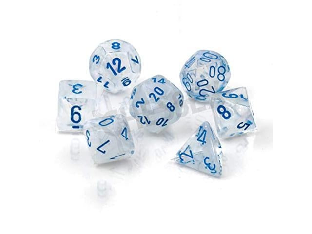 Borealis Icicle/Light Blue Luminary Polyhedral 7-Die Set