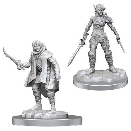 Wizkids WZK90582 Dungeons & Dragons Nolzurs Marvelous Unpainted Elf Rogue & Half-Elf Rogue Protege W19 Miniature