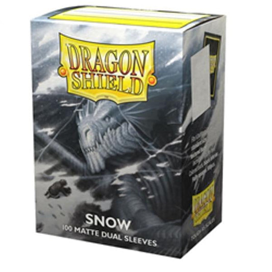 Dragon Shield Standard Size Card Sleeves – Matte Dual Snow 100ct – MTG Card Sleeves Are Smooth & Tough – Compatible with Pokemon, Yugioh Snow