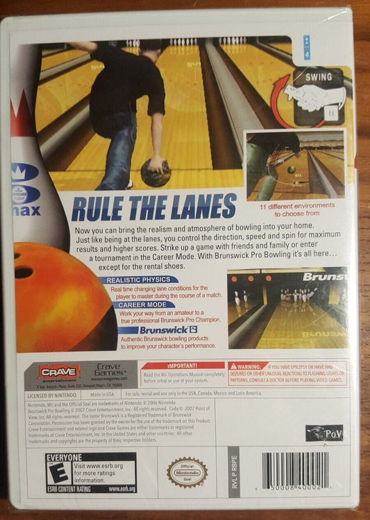 Nintendo Brunswick Pro Bowling Wii