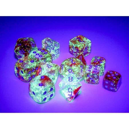 Chessex Nebula Red/Silver Polyhedral 7-Die Set