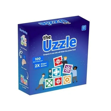 The Uzzle 2.0 Board Game for Family Kids and Adults Block Puzzle Game for 4 Year Old & Up
