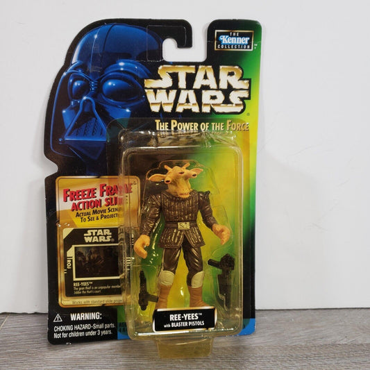 Star Wars The Power of The Force- Ree- Yees with Blaster Pistols and Freeze Frame Action Slide