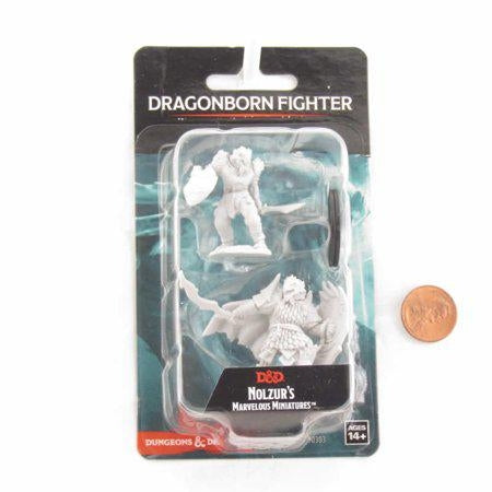 WizKids D&D Nolzurs Marvelous Dragonborn Fighter Male Unpainted Miniatures