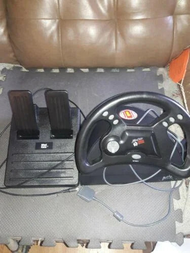 Mad Catz Analog Steering Wheel for Nintendo 64 w/ Foot Pedals