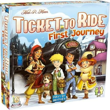 Ticket to Ride Europe First Journey Board Game | Strategy / Train Adventure/ Fun Family Game for Kids and Adults | Ages 6+ | 2-4 Players | Avg. Playtime 15-30 Mins | Made by Days of Wonder