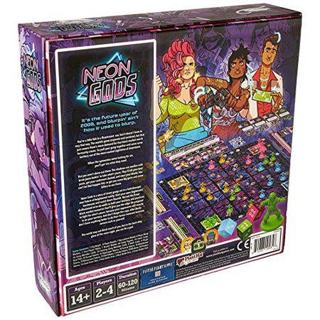 Plaid Hat Games Neon Gods Board Game | Cyberpunk Sci-Fi Adventure Game | Strategy Board Game for Adults and Teens | Ages 14+ | 2-4 Players | Average Playtime 30-120 Minutes| Made