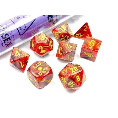 Chessex Vortex Polyhedral Underworld/Yellow 7-Die Set