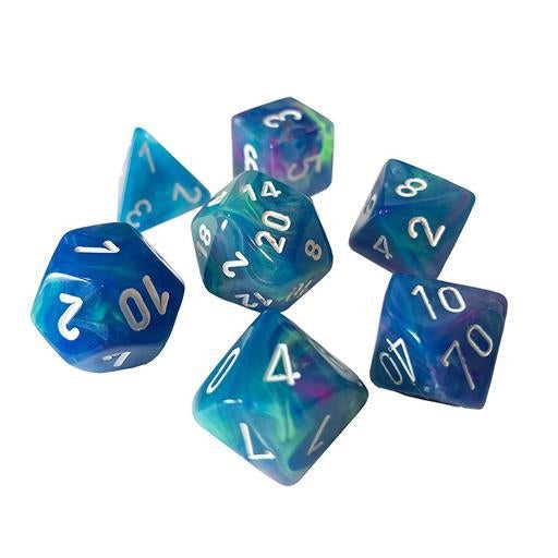Chessex Festive Waterlily/White Polyhedral 7-Die Set