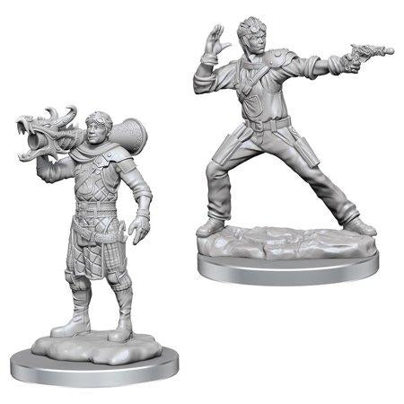 WizKids WZK90583 Dungeons & Dragons Nolzurs Marvelous Unpainted Human Artificer & Apprentice W19 Miniature